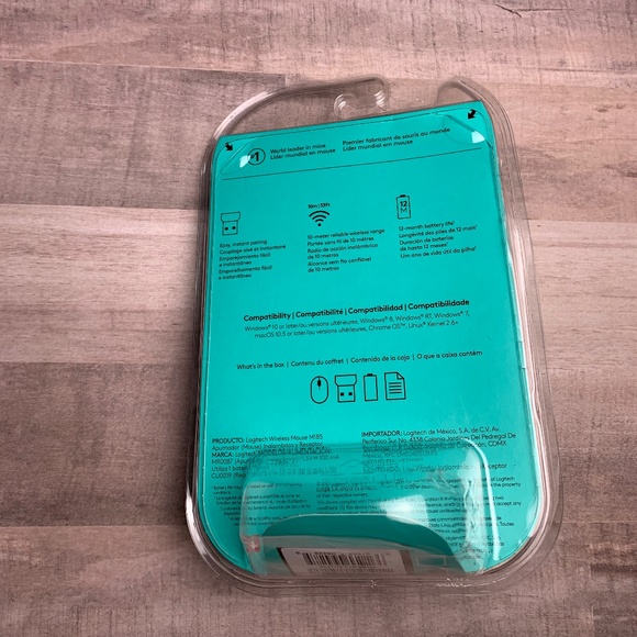 Logitech M185 Wireless Mouse, 2.4GHz with USB Mini Receive Blue - Picture 3 of 4